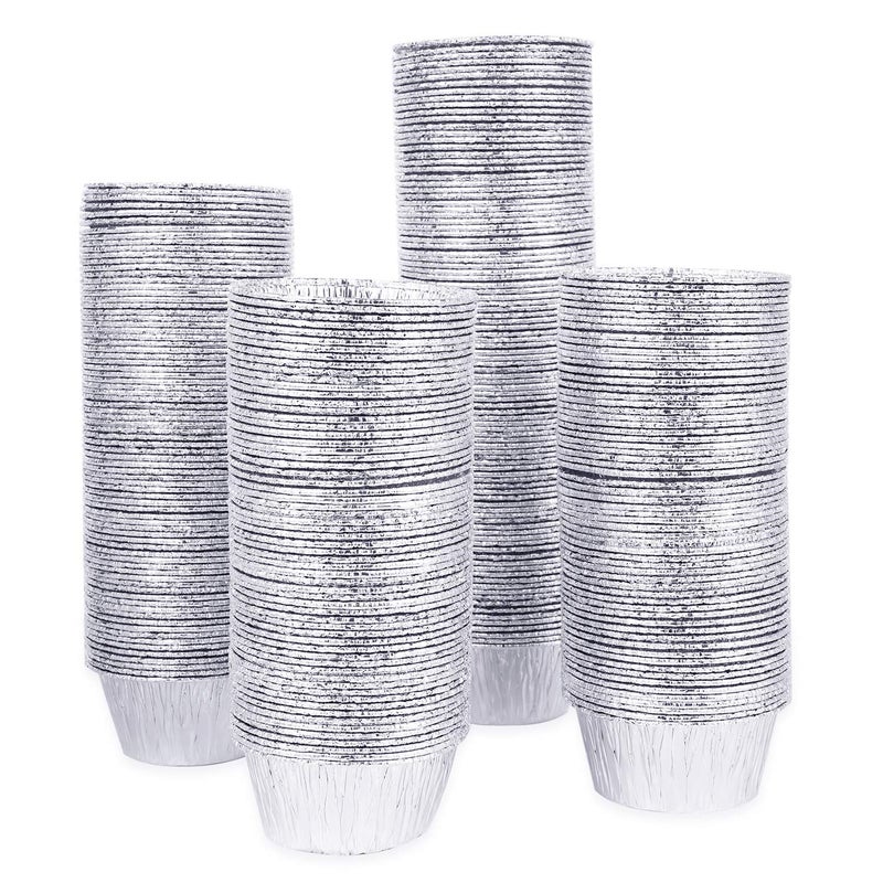 Kingrol 300 Pack Aluminum Foil Ramekins, 4 oz Disposable Baking Cups for Tart, Cupcake, Souffle, Appetizer - Image 1